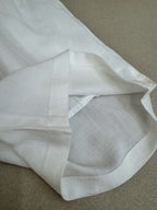 White Cotton Contrast Tie Drawstring - Men's