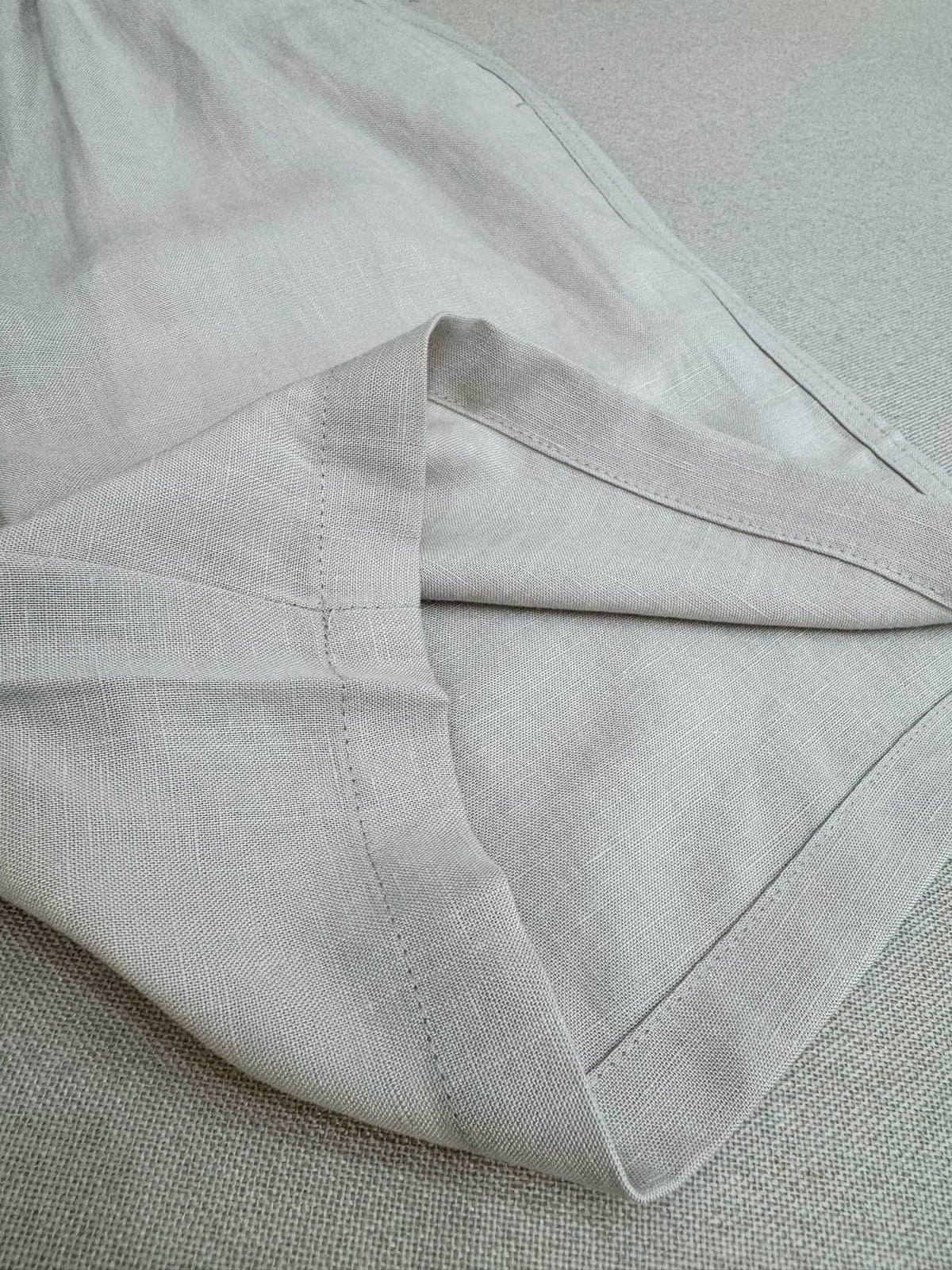 White Cotton Contrast Tie Drawstring - Men's