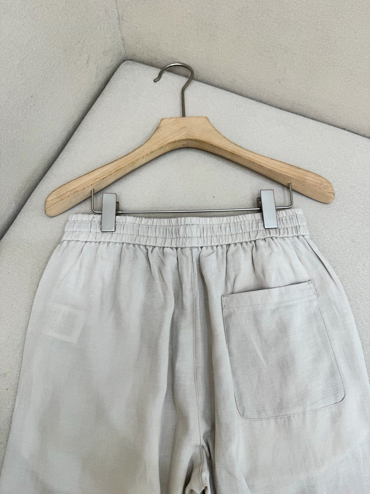 White Cotton Contrast Tie Drawstring - Men's