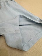 White Cotton Contrast Tie Drawstring - Men's
