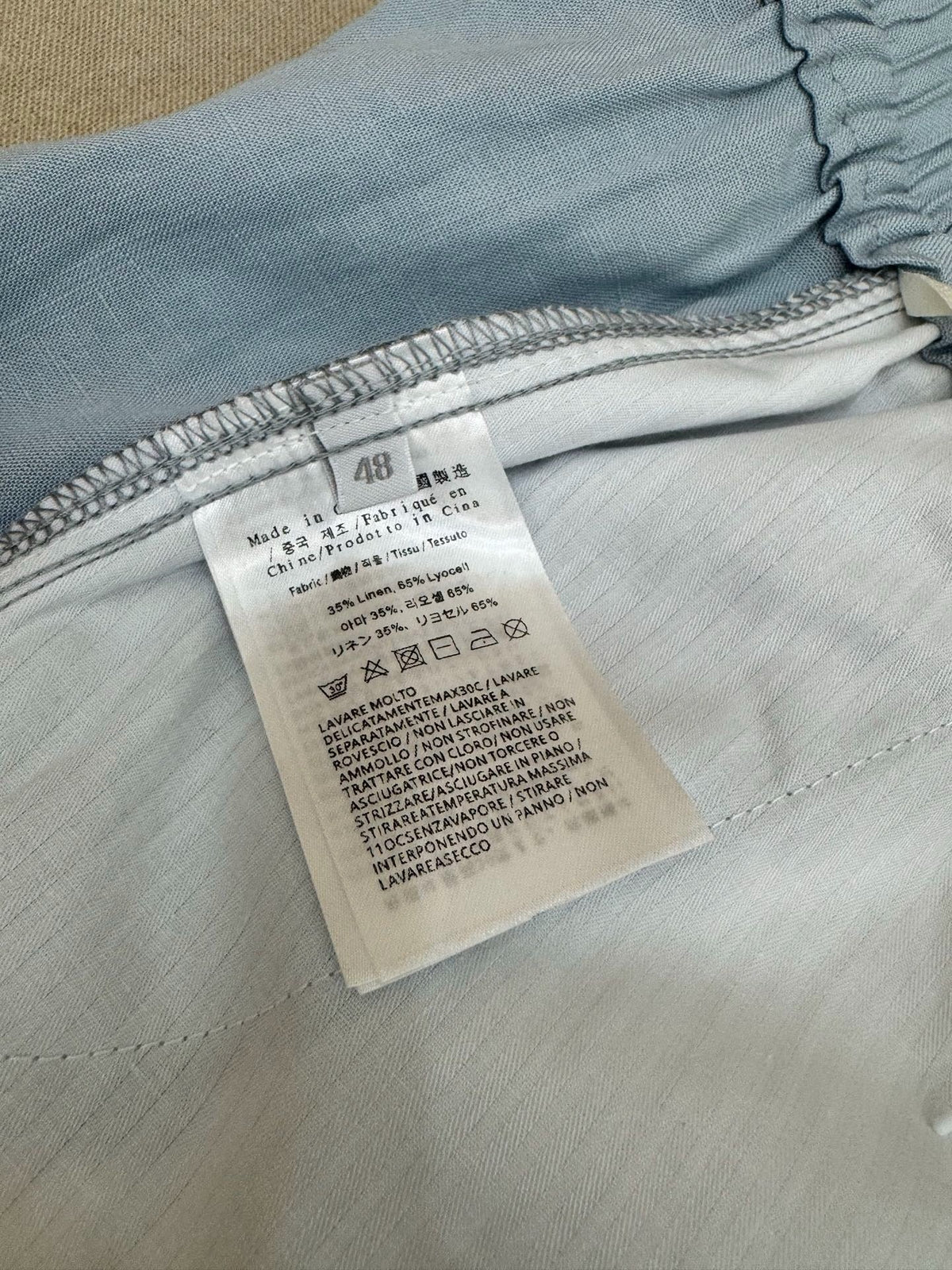 White Cotton Contrast Tie Drawstring - Men's