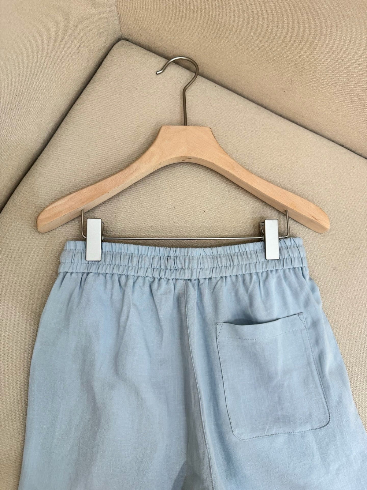 White Cotton Contrast Tie Drawstring - Men's