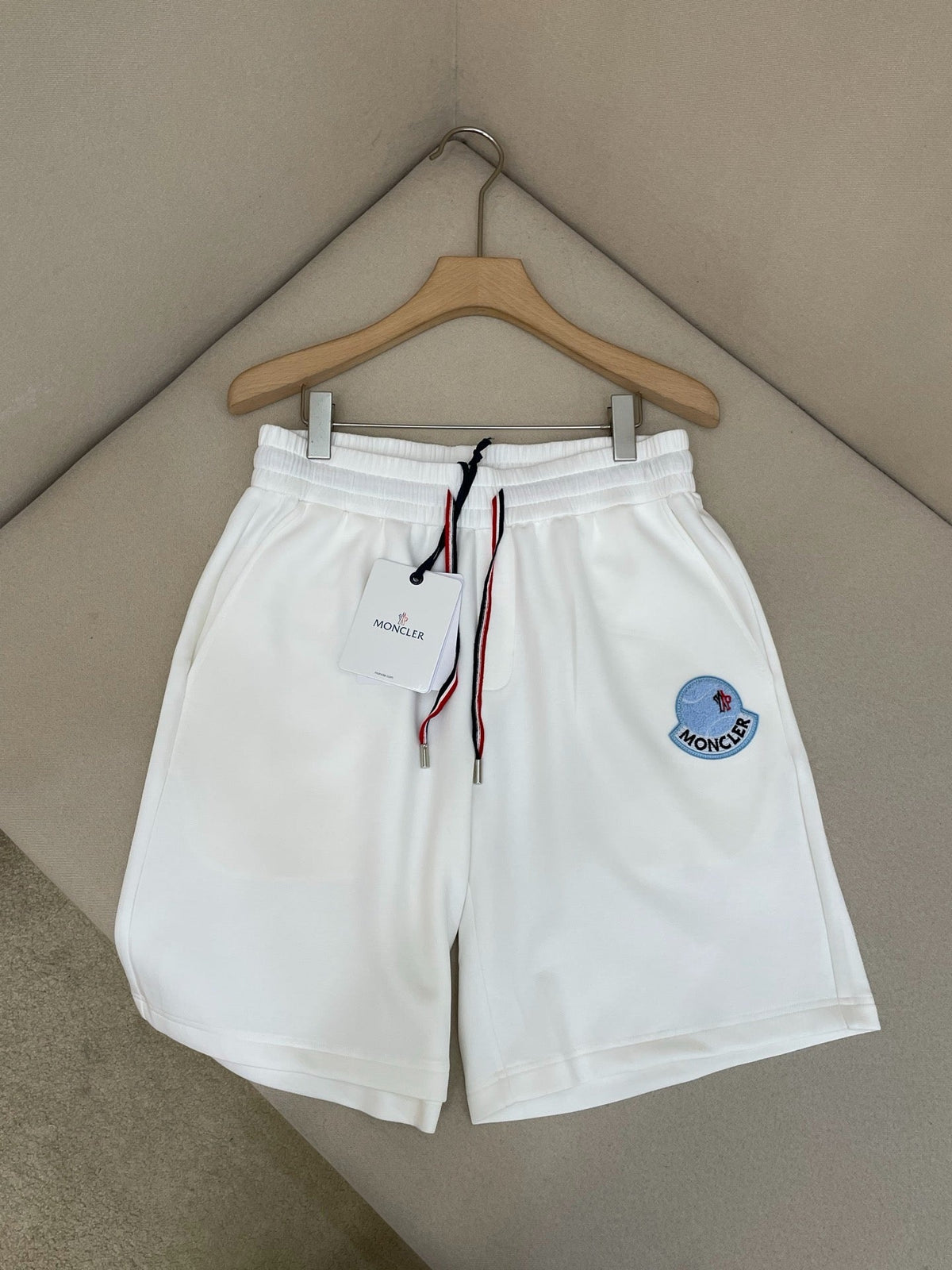 White Cotton Patch Drawstring - Men's