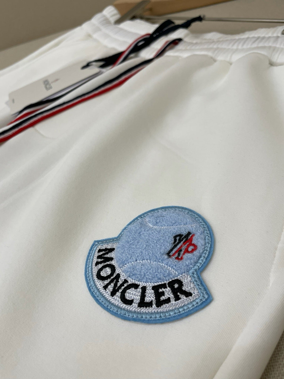 White Cotton Patch Drawstring - Men's