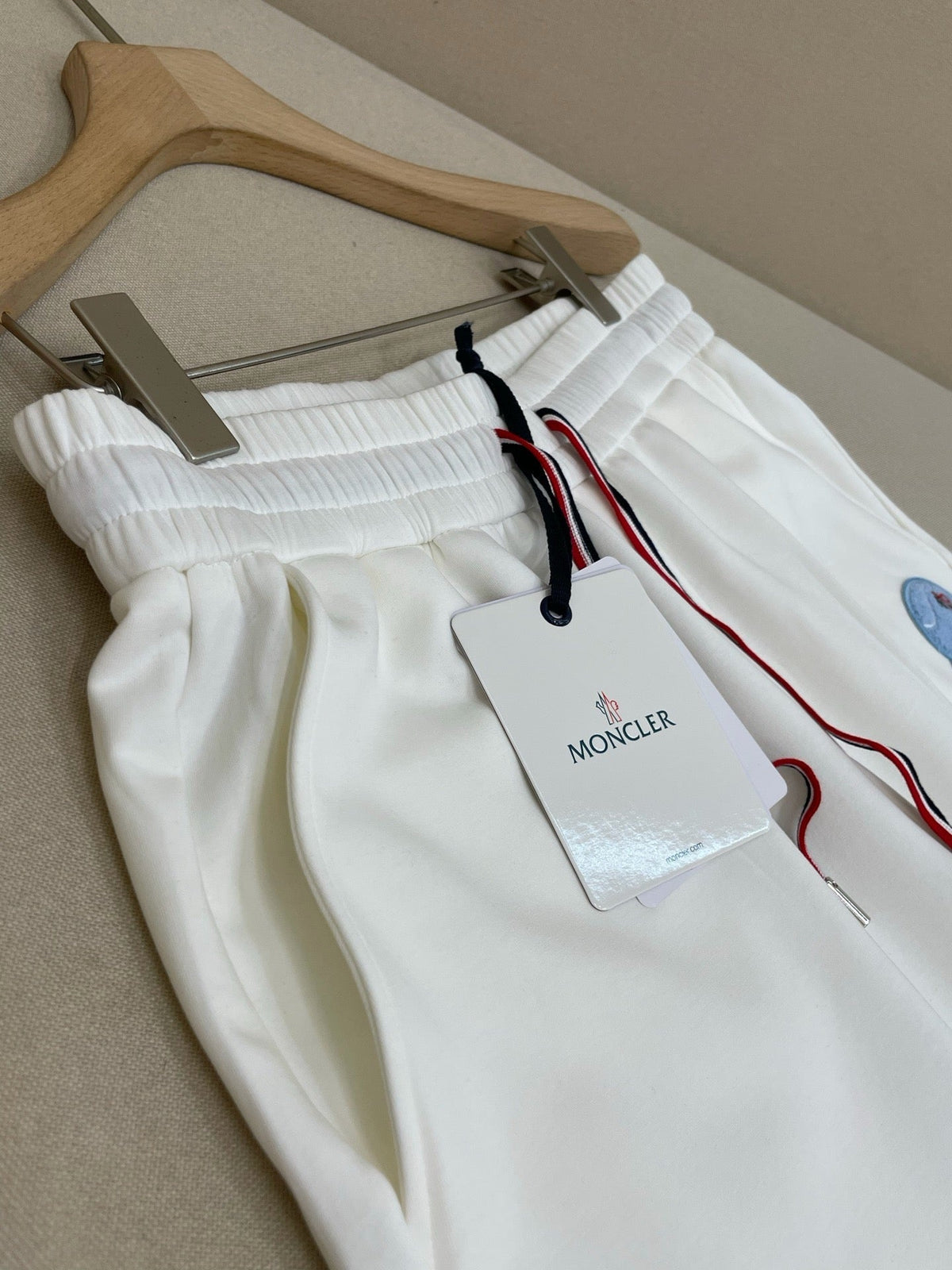 White Cotton Patch Drawstring - Men's