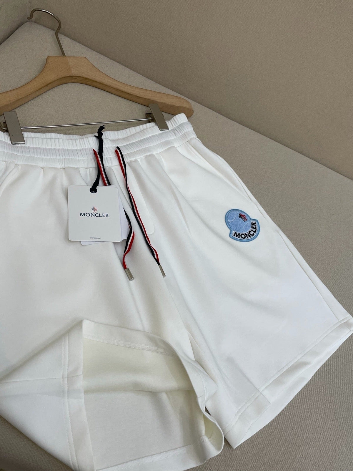 White Cotton Patch Drawstring - Men's