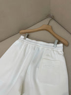 White Cotton Patch Drawstring - Men's