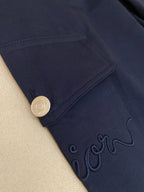 Navy Cotton Wide-Leg Cargo - Men's