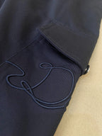 Navy Cotton Wide-Leg Cargo - Men's