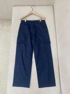 Navy Cotton Wide-Leg Cargo - Men's