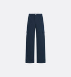 Navy Cotton Wide-Leg Cargo - Men's