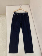 Navy Denim Plain Straight - Women's