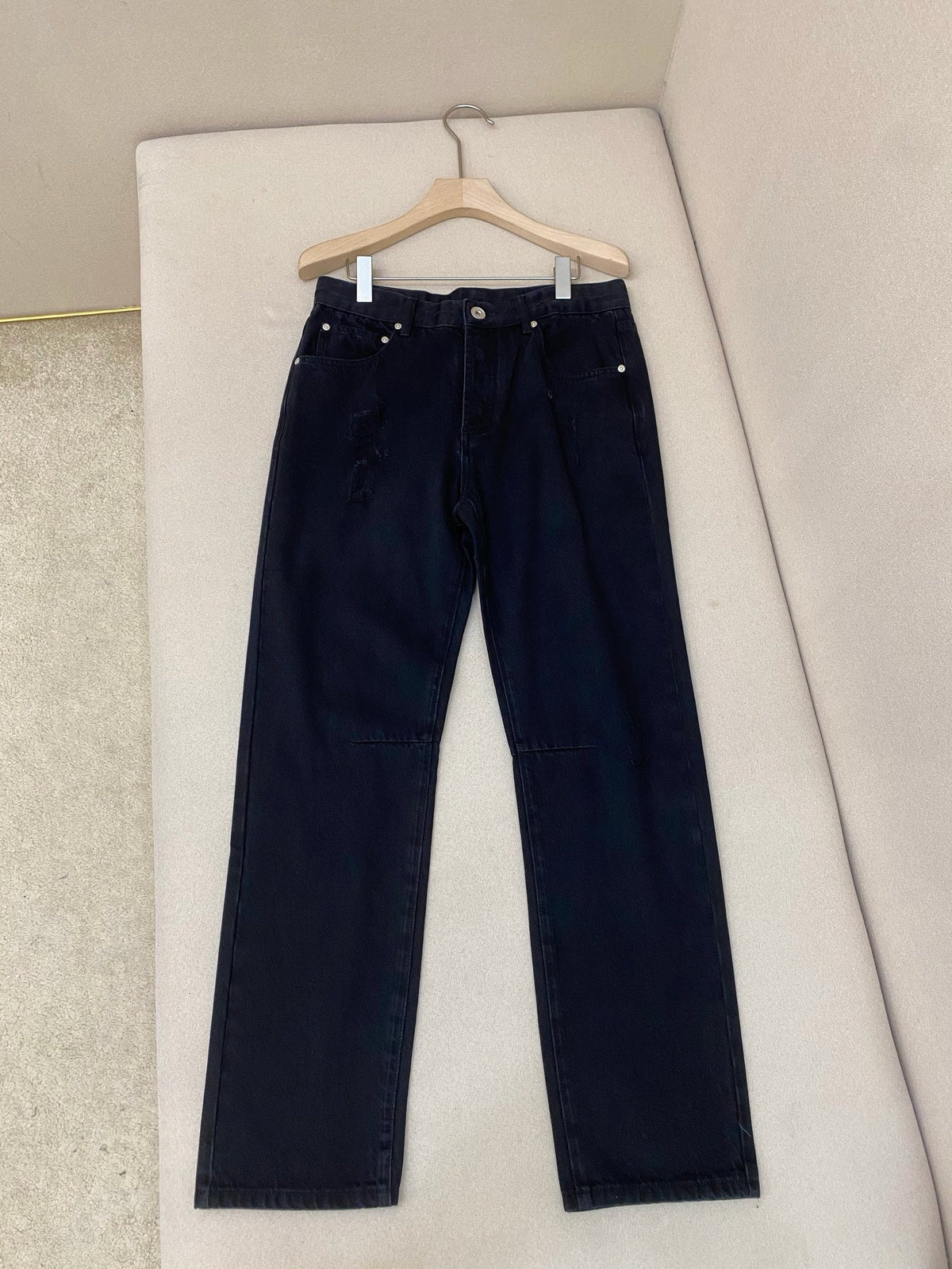 Navy Denim Plain Straight - Women's