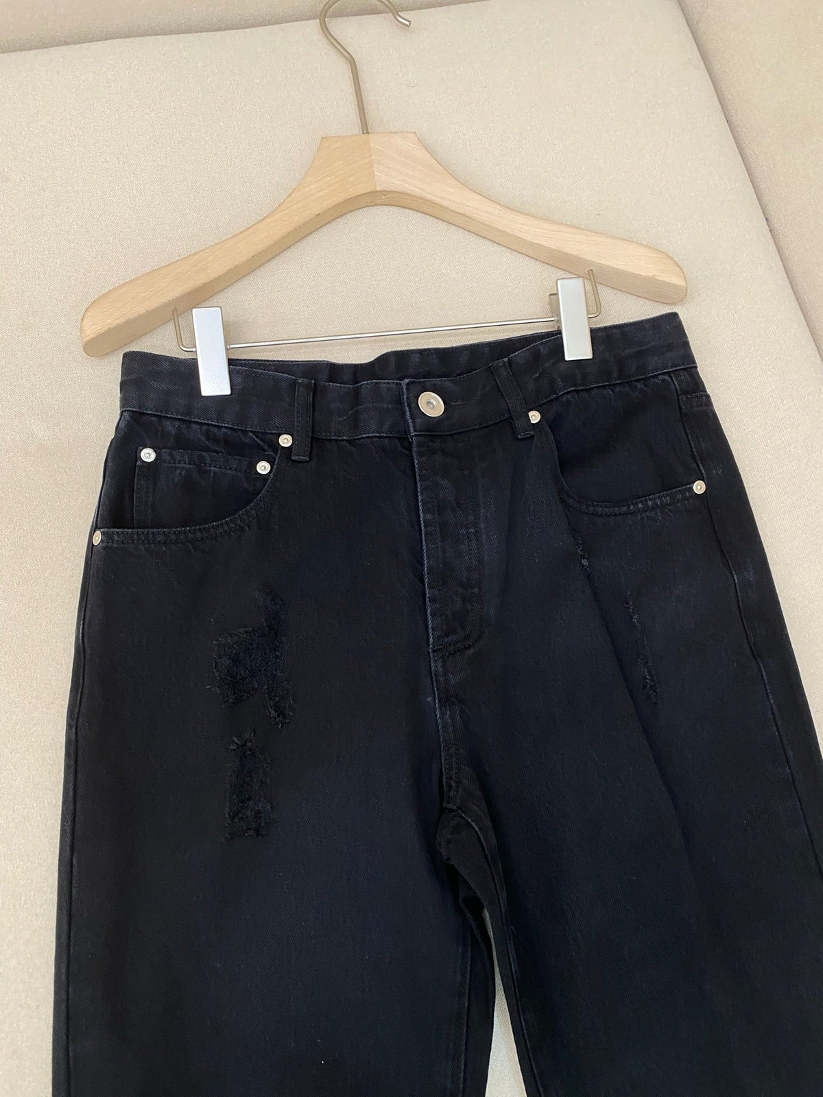Navy Denim Plain Straight - Women's