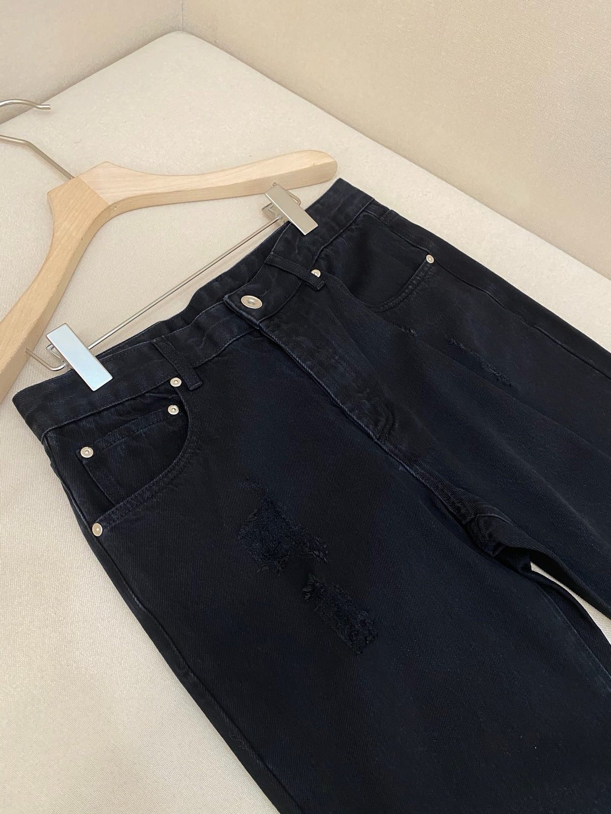 Navy Denim Plain Straight - Women's