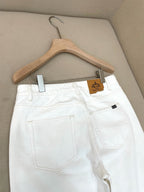 White Denim Motif Straight - Women's