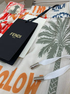 White Nylon Graphic Print Swim - Men's