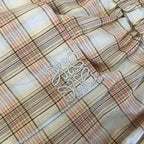 Cream Cotton Gingham Tailored - Men's