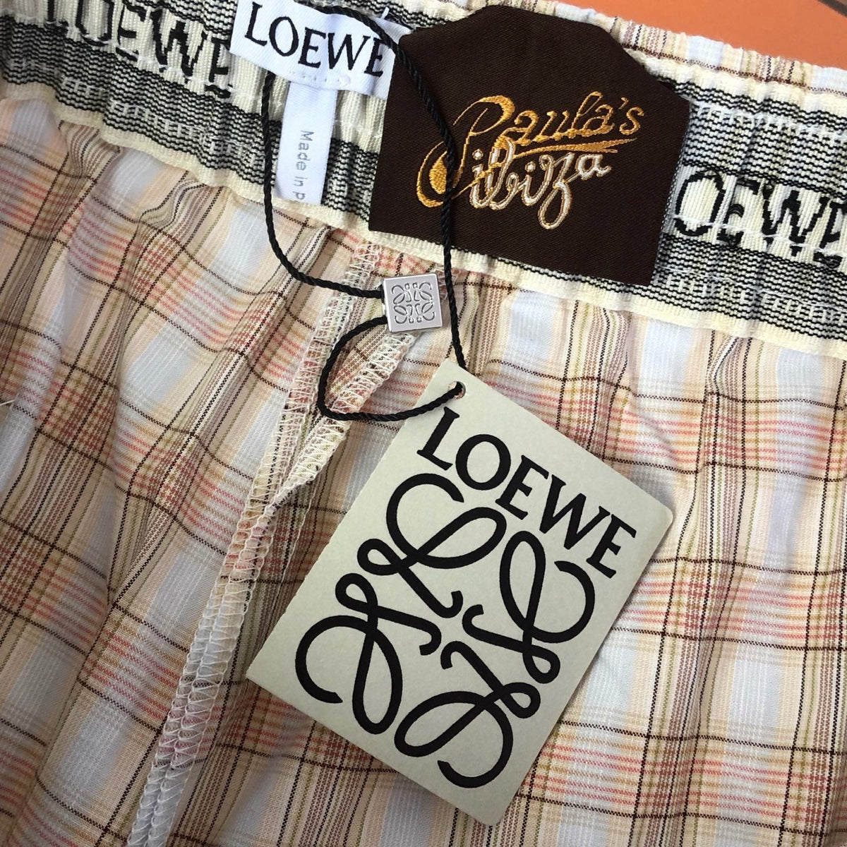 Cream Cotton Gingham Tailored - Men's