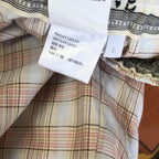 Cream Cotton Gingham Tailored - Men's
