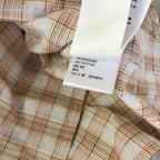Cream Cotton Check Short-Sleeve - Men's