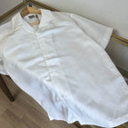 White Linen Plain Short-Sleeve - Men's