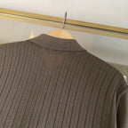 Black Knit Gold Buttons Short-Sleeve - Men's