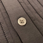 Black Knit Gold Buttons Short-Sleeve - Men's