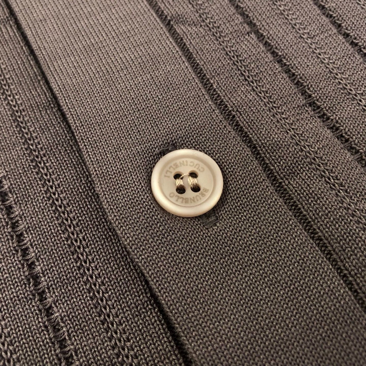 Black Knit Gold Buttons Short-Sleeve - Men's