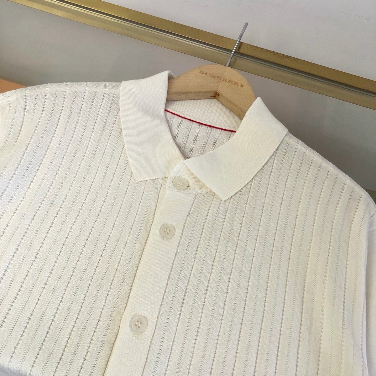 Black Knit Gold Buttons Short-Sleeve - Men's