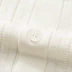 Black Knit Gold Buttons Short-Sleeve - Men's