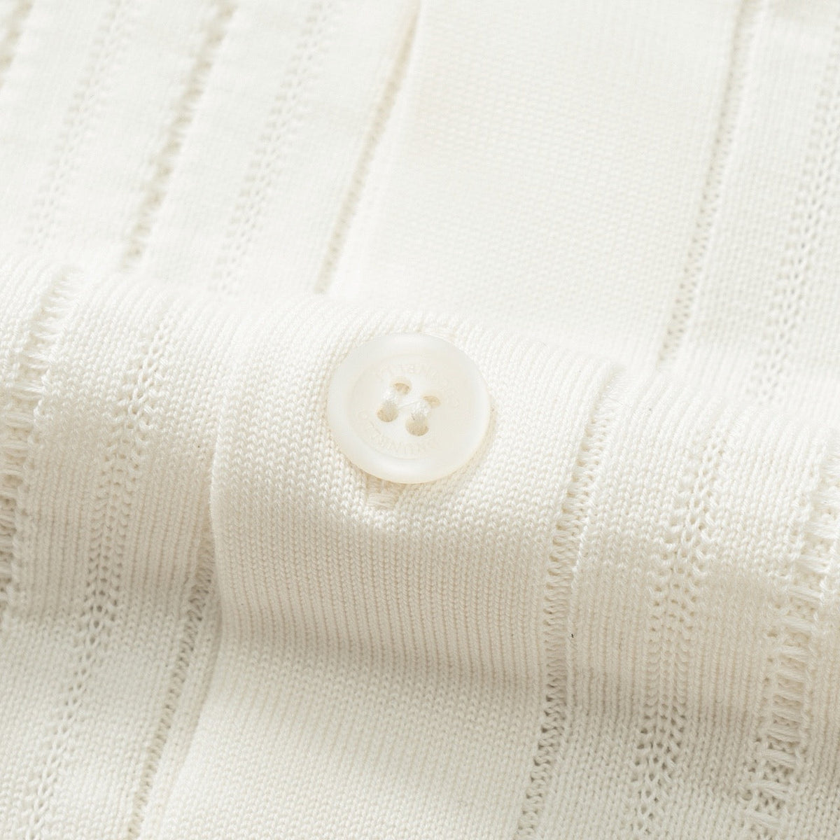 Black Knit Gold Buttons Short-Sleeve - Men's