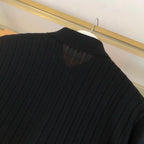 Black Knit Gold Buttons Short-Sleeve - Men's