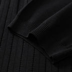 Black Knit Gold Buttons Short-Sleeve - Men's