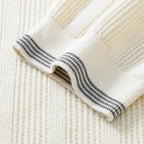 Navy Knit Contrast Collar Short-Sleeve - Men's