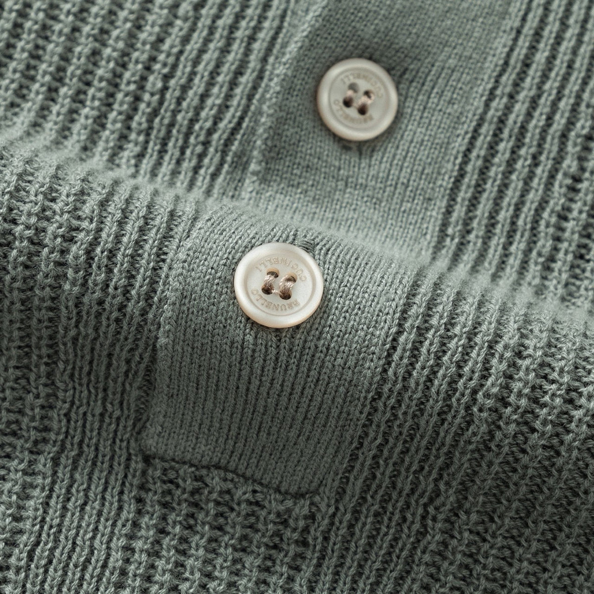 Navy Knit Contrast Collar Short-Sleeve - Men's