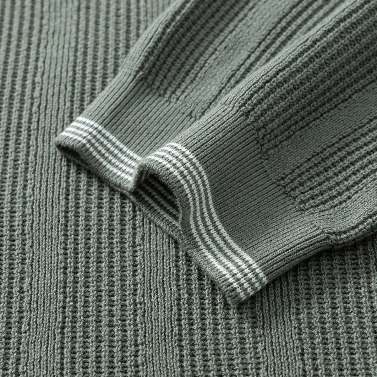Navy Knit Contrast Collar Short-Sleeve - Men's