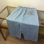 Blue Denim Patch Drawstring - Men's