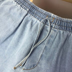 Blue Denim Patch Drawstring - Men's