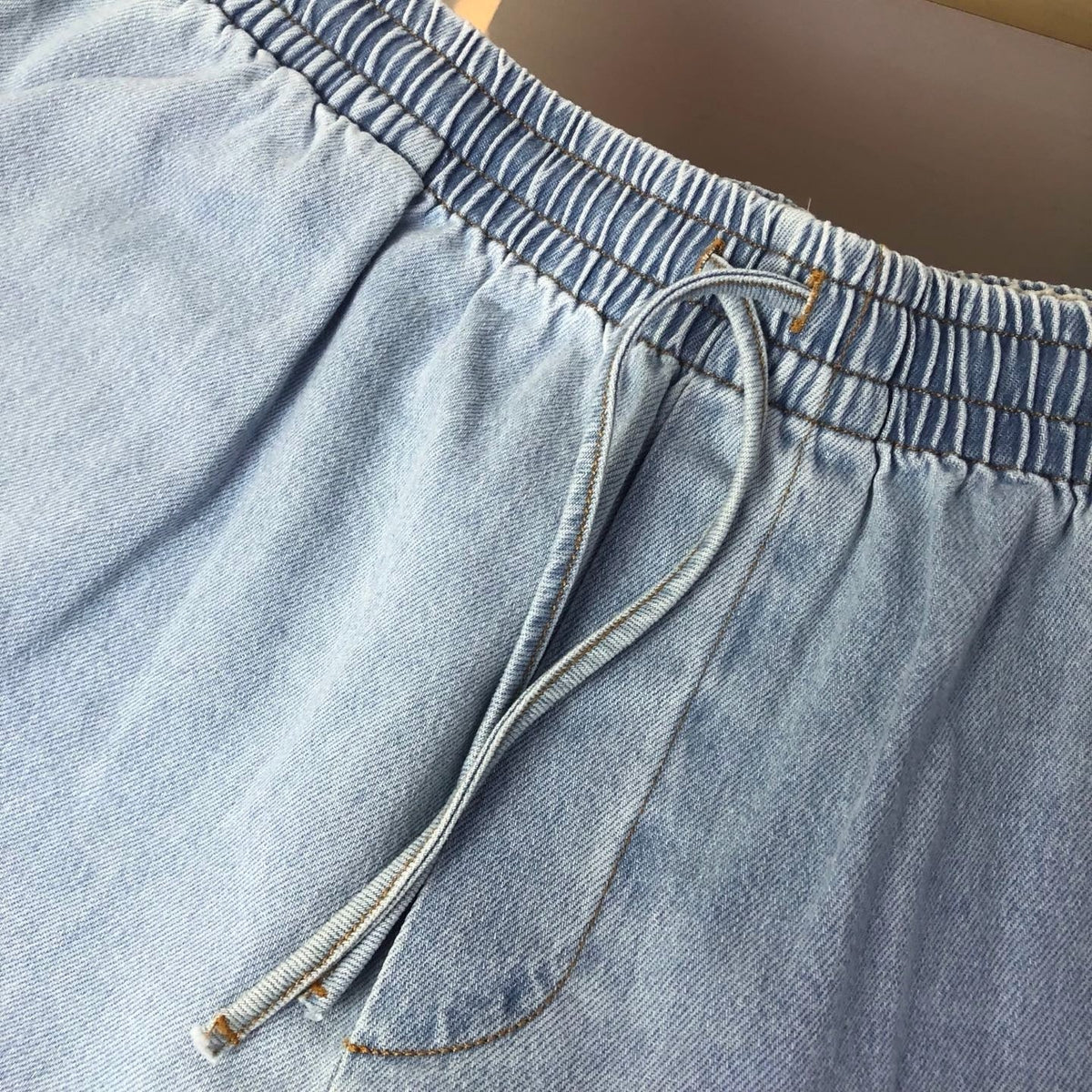 Blue Denim Patch Drawstring - Men's
