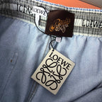 Blue Denim Patch Drawstring - Men's