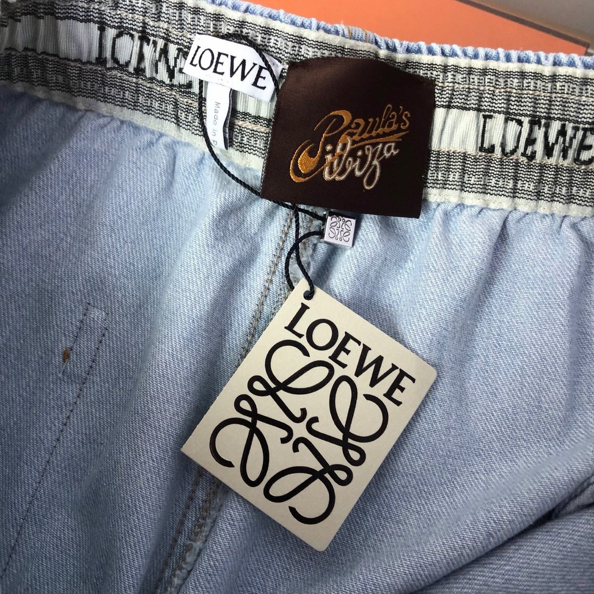 Blue Denim Patch Drawstring - Men's