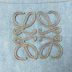 Blue Denim Embroidered Short-Sleeve - Men's