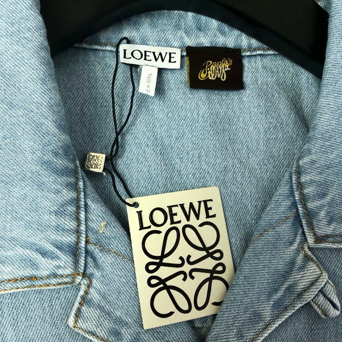 Blue Denim Embroidered Short-Sleeve - Men's