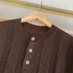Brown Knit Ribbed Short-Sleeve - Women's