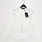 Pink Wool Plain Cardigan - Women's