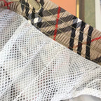 Grey Nylon Check Swim - Men's