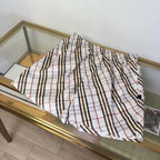 Grey Nylon Check Swim - Men's