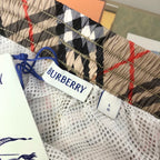 Grey Nylon Check Swim - Men's