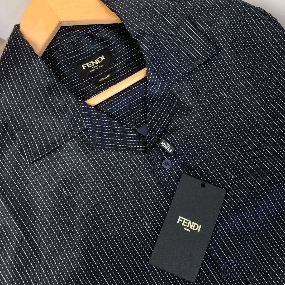 Navy Corduroy Plain Short-Sleeve - Men's
